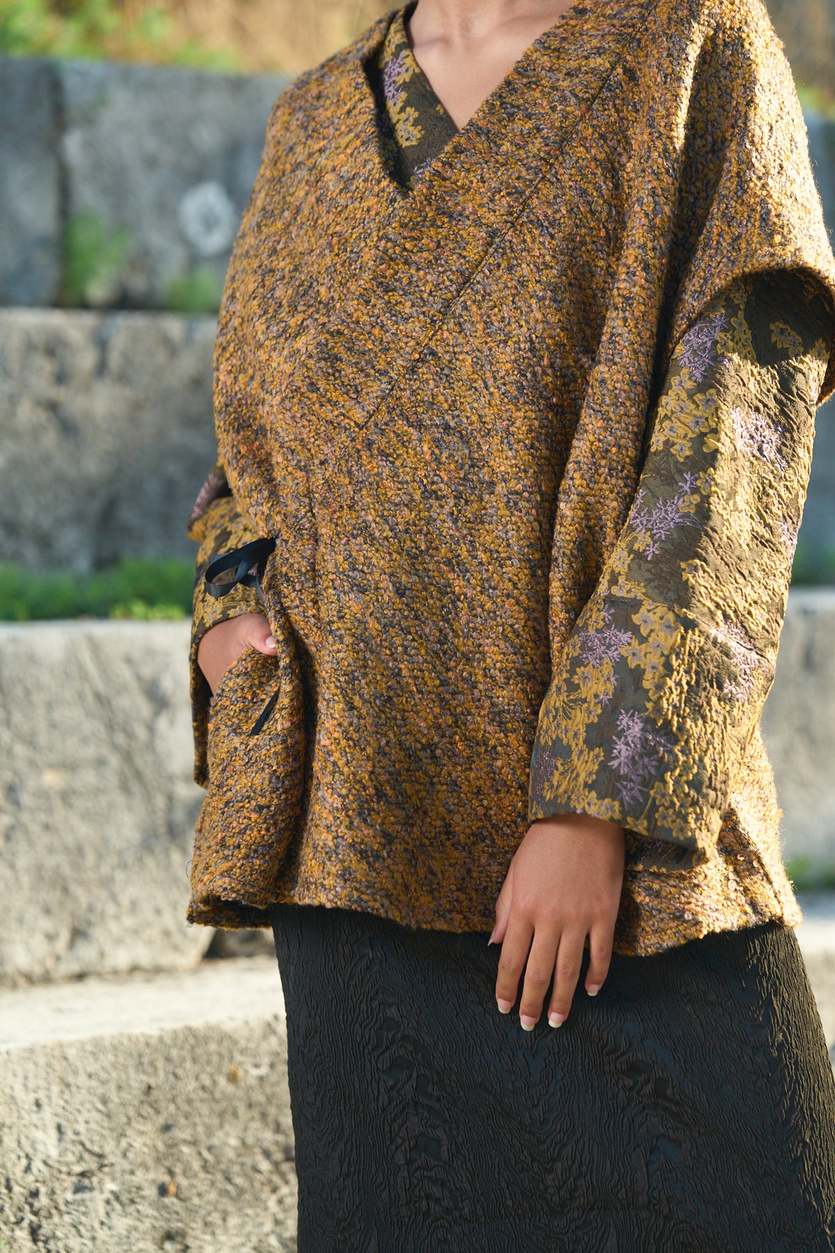 Vue profil du kimono