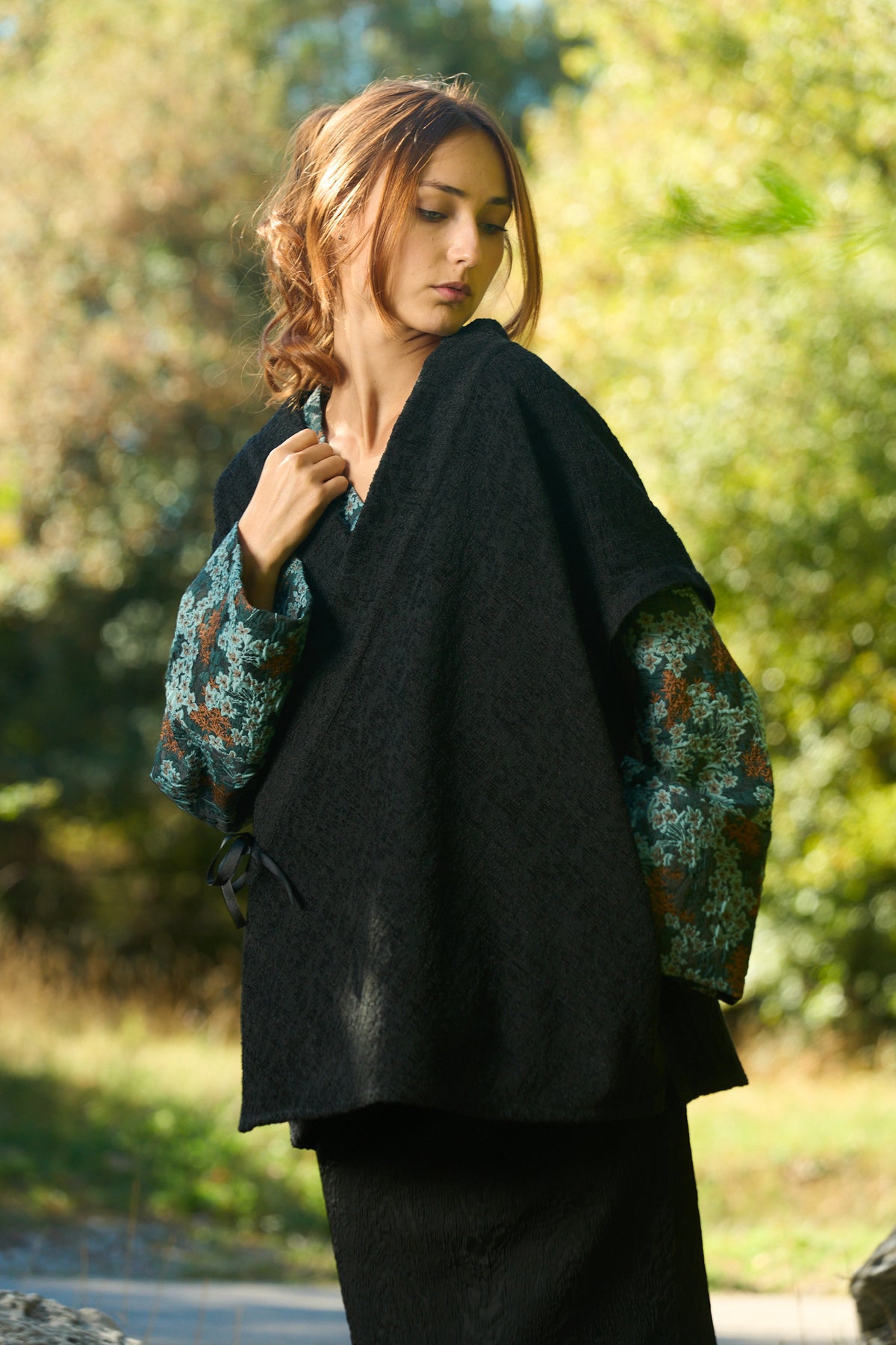 Kimono YUTTARI sur kimono KINOKO devant/pan gauche