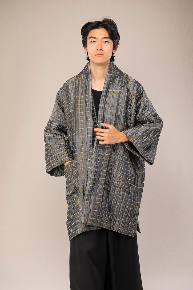 manteau kimono homme gris face poches catherine valentin
