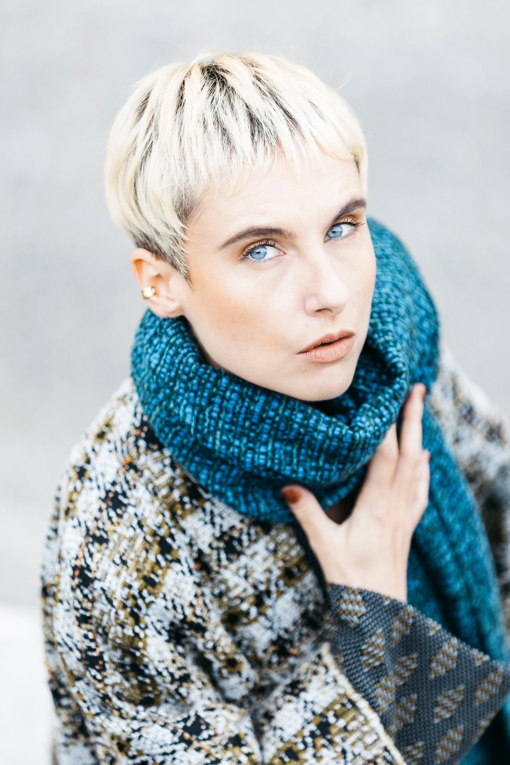 Étole YUKI bleu - CATHERINE VALENTIN