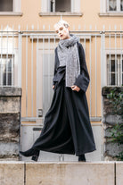 Étole YUKI gris/blanc/noir - CATHERINE VALENTIN