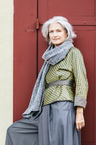 Étole YUKI gris/blanc/noir - CATHERINE VALENTIN