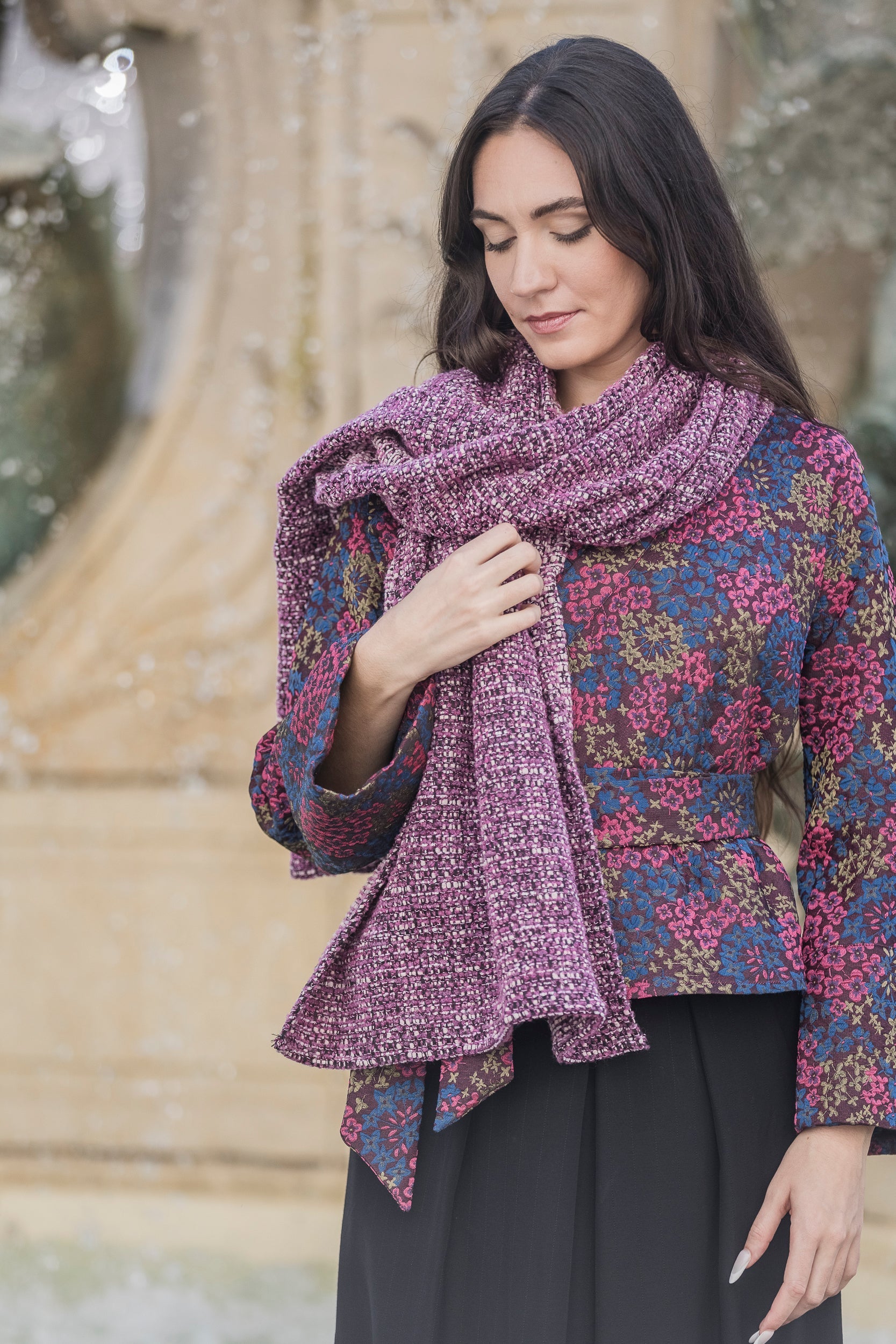 Étole YUKI rose fuschia - CATHERINE VALENTIN