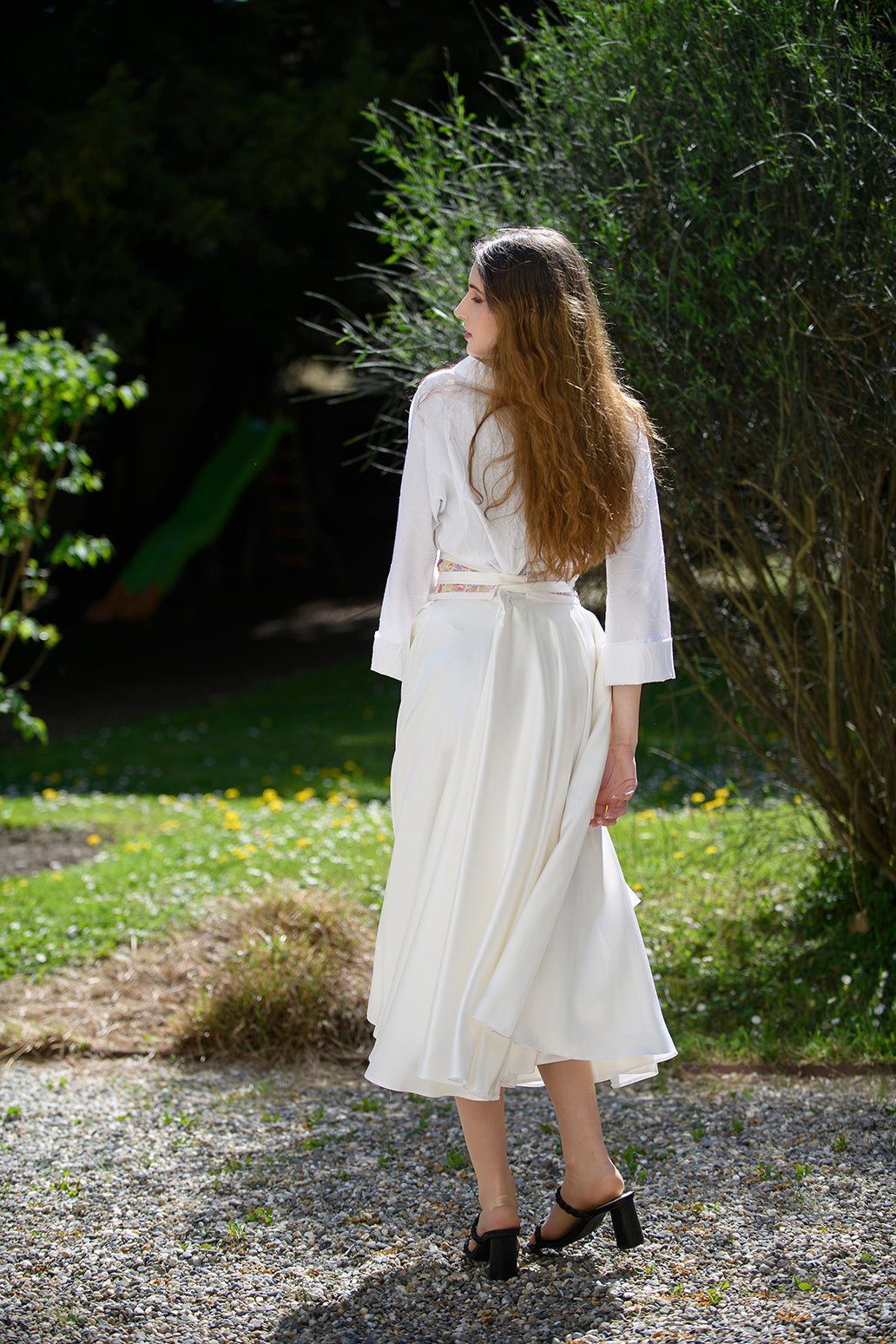 Jupe TENKO blanche doublée - CATHERINE VALENTIN