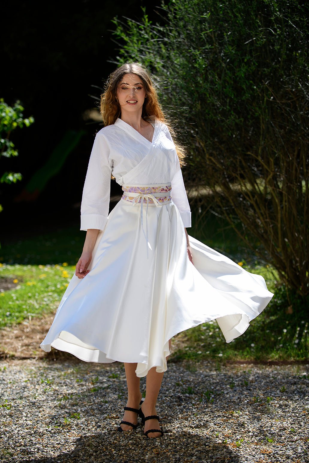 Jupe TENKO blanche doublée - CATHERINE VALENTIN