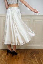 Jupe TENKO blanche doublée - CATHERINE VALENTIN