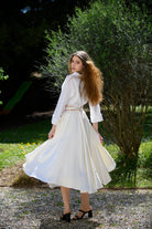 Jupe TENKO blanche doublée - CATHERINE VALENTIN