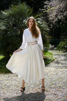 Jupe TENKO blanche doublée - CATHERINE VALENTIN