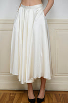 Jupe TENKO blanche doublée - CATHERINE VALENTIN