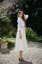 Jupe TENKO blanche doublée - CATHERINE VALENTIN