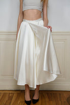 Jupe TENKO blanche doublée - CATHERINE VALENTIN