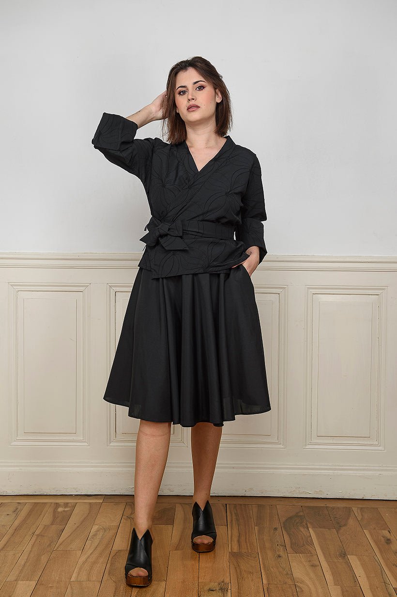 Jupe TENKO noire courte - CATHERINE VALENTIN