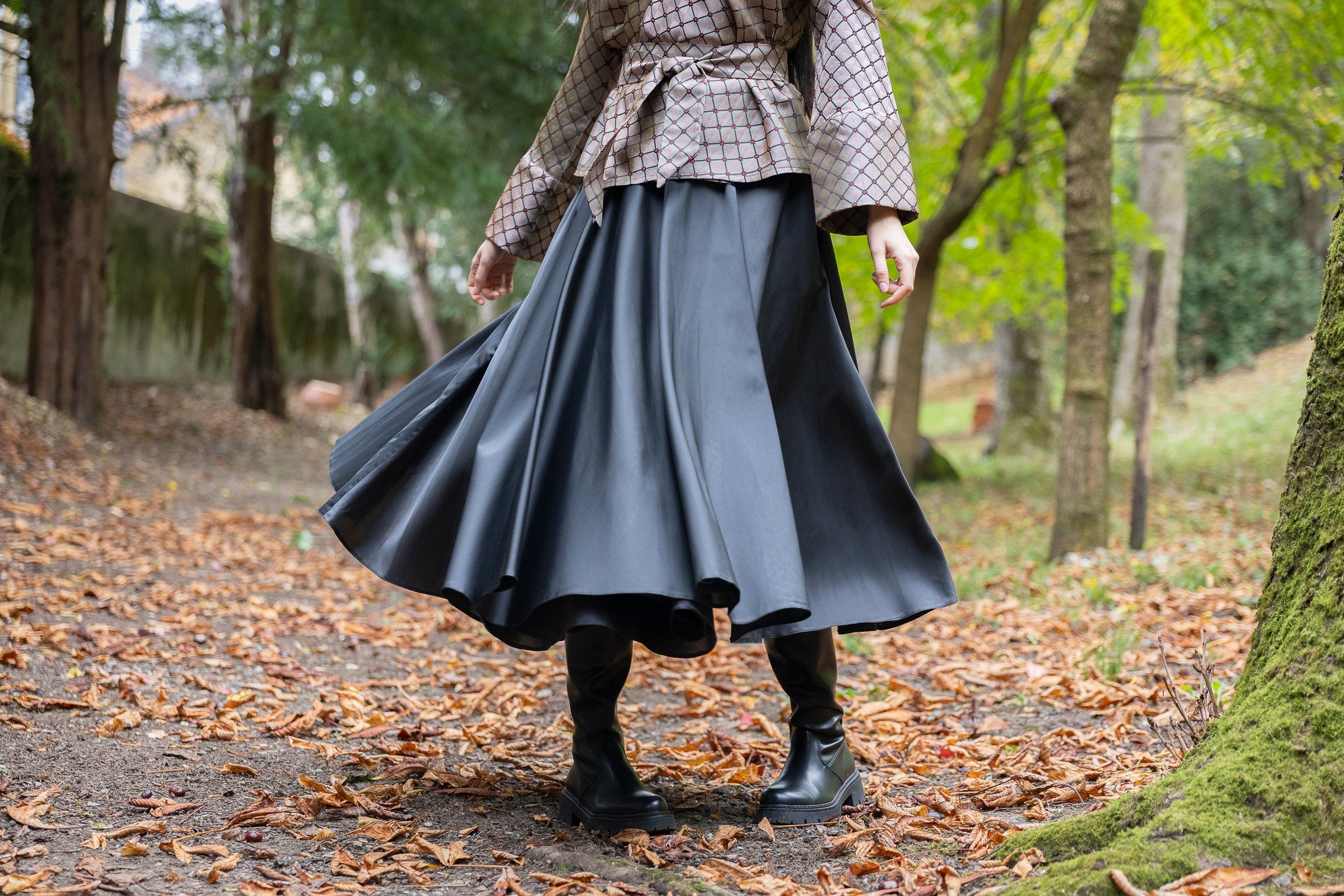 Jupe TENKO noire midi mi - longue (Copie) - CATHERINE VALENTIN