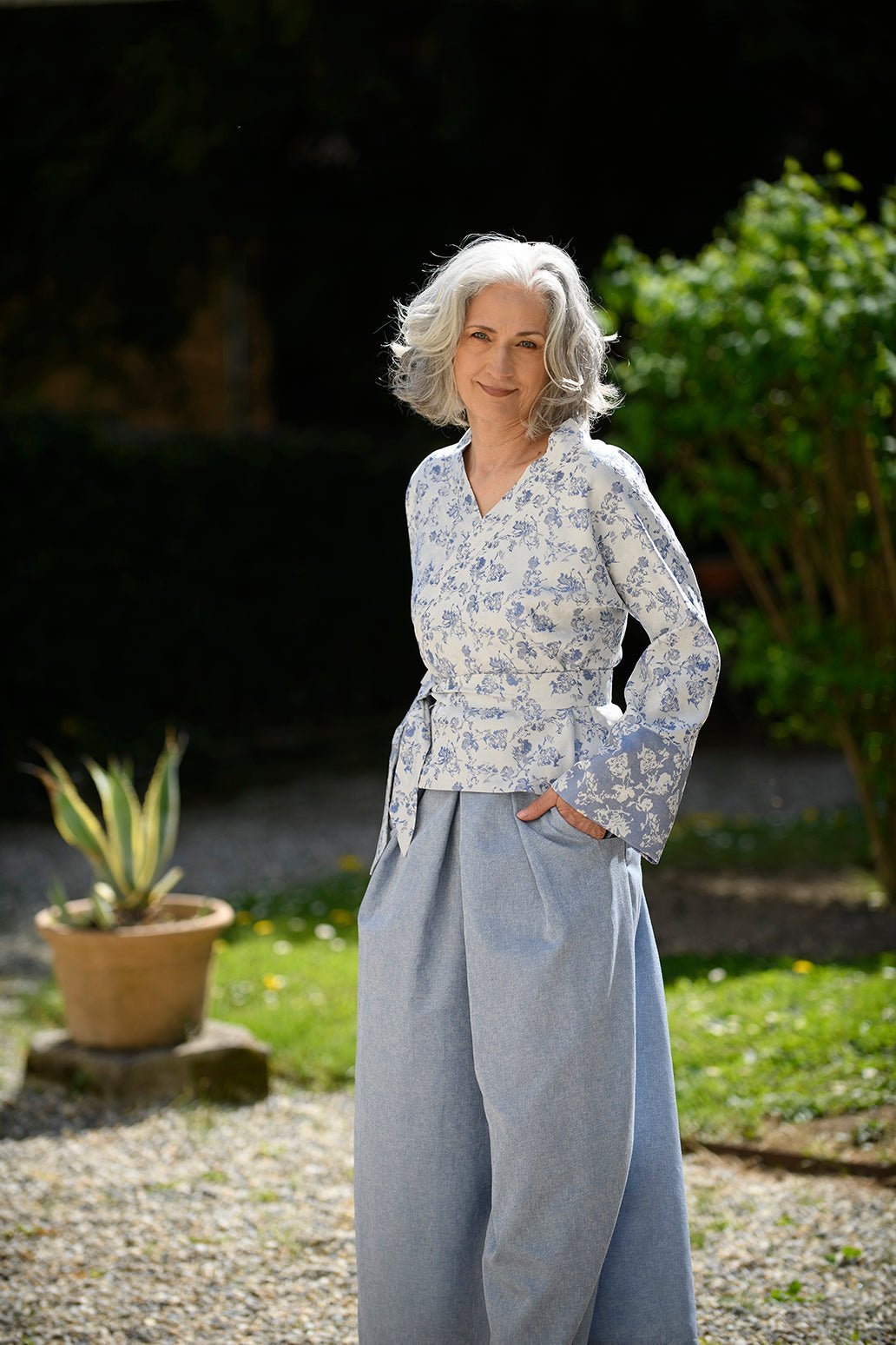 Kimono BANINA bleu - CATHERINE VALENTIN