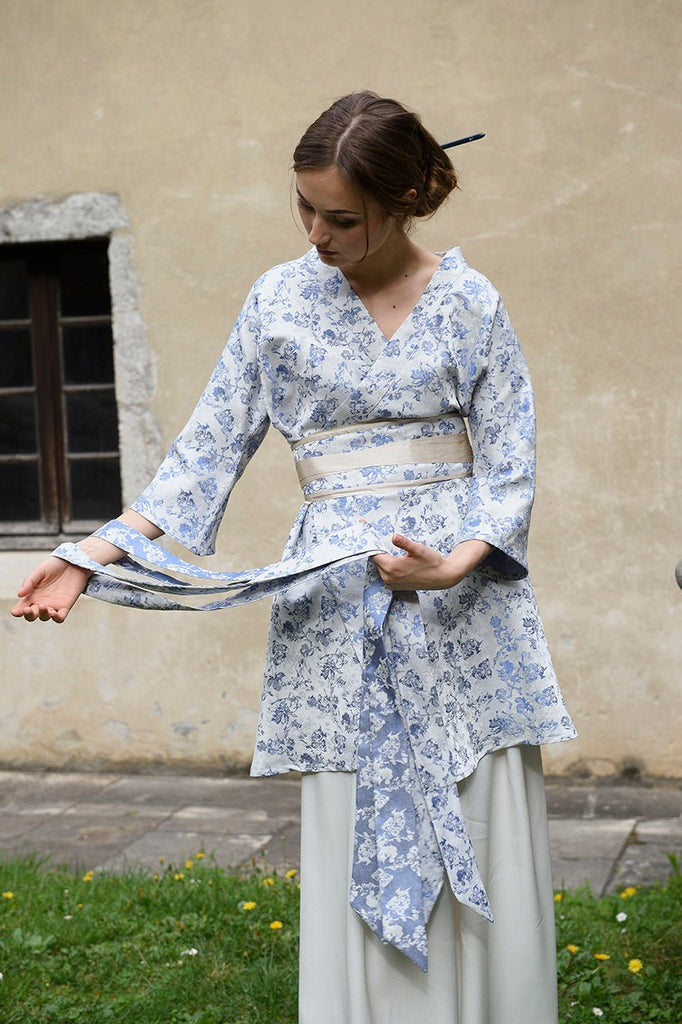 Kimono BANINA bleu - CATHERINE VALENTIN
