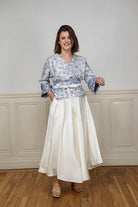 Kimono BANINA bleu mariage - CATHERINE VALENTIN