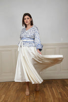 Kimono BANINA bleu mariage - CATHERINE VALENTIN