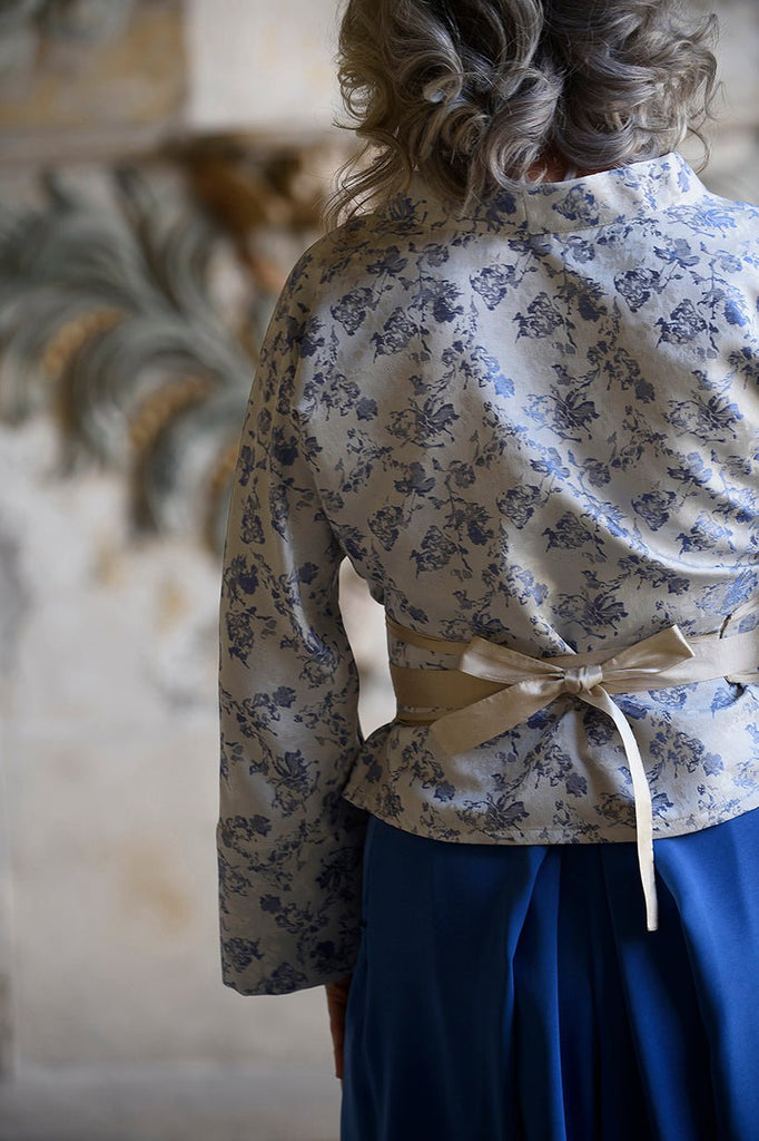 Kimono BANINA bleu mariage - CATHERINE VALENTIN