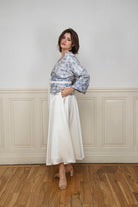 Kimono BANINA bleu mariage - CATHERINE VALENTIN