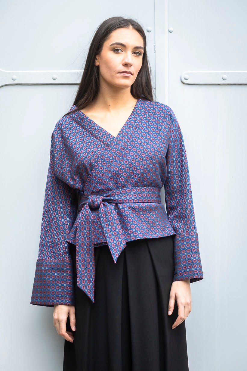 Kimono HAMAGURI bleu - CATHERINE VALENTIN