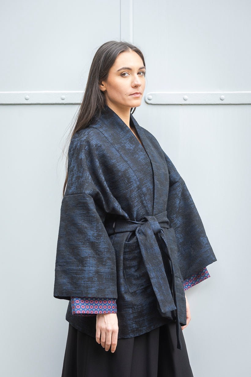 Kimono HAMAGURI bleu - CATHERINE VALENTIN