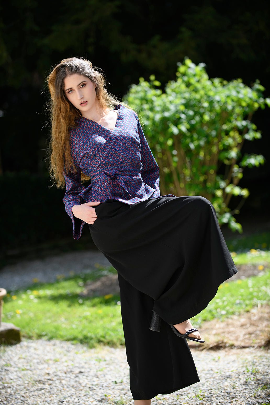 Kimono HAMAGURI femme bleu - CATHERINE VALENTIN