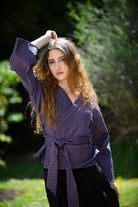 Kimono HAMAGURI femme bleu - CATHERINE VALENTIN