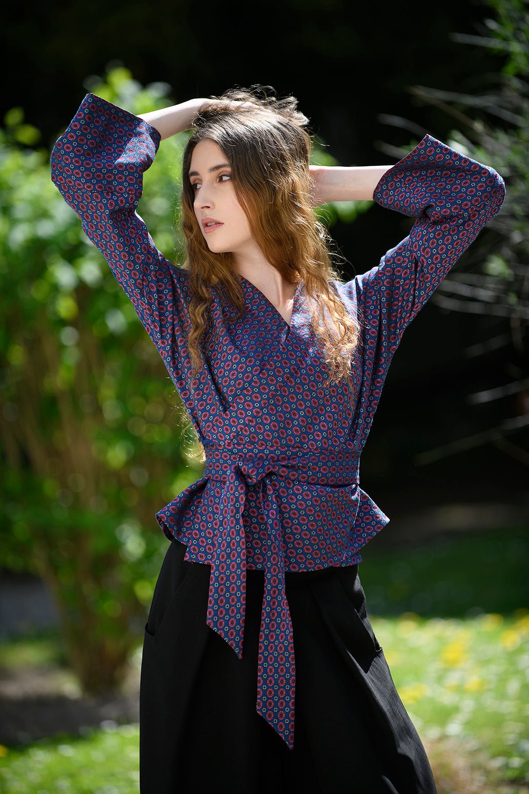 Kimono HAMAGURI femme bleu - CATHERINE VALENTIN