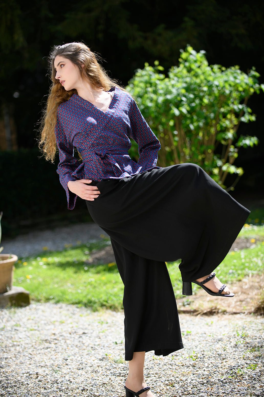 Kimono HAMAGURI femme bleu - CATHERINE VALENTIN