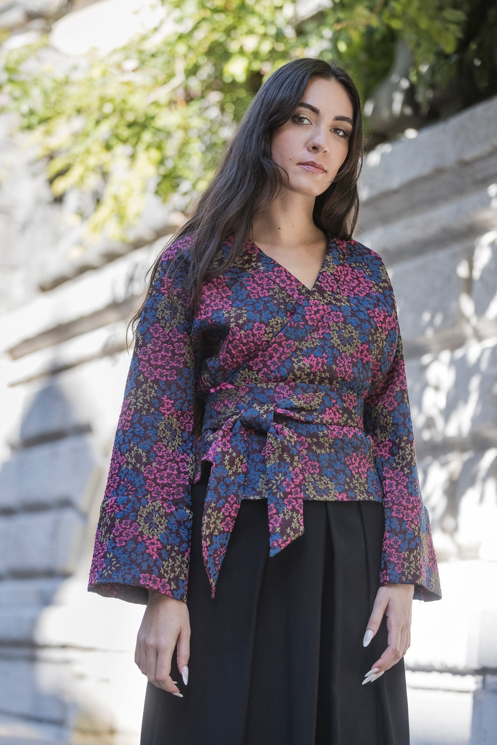 Kimono HANABI bleu - CATHERINE VALENTIN