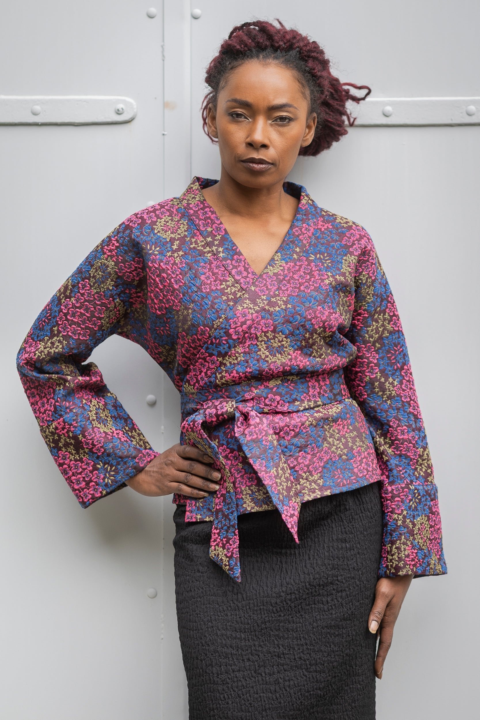 Kimono HANABI bleu - CATHERINE VALENTIN