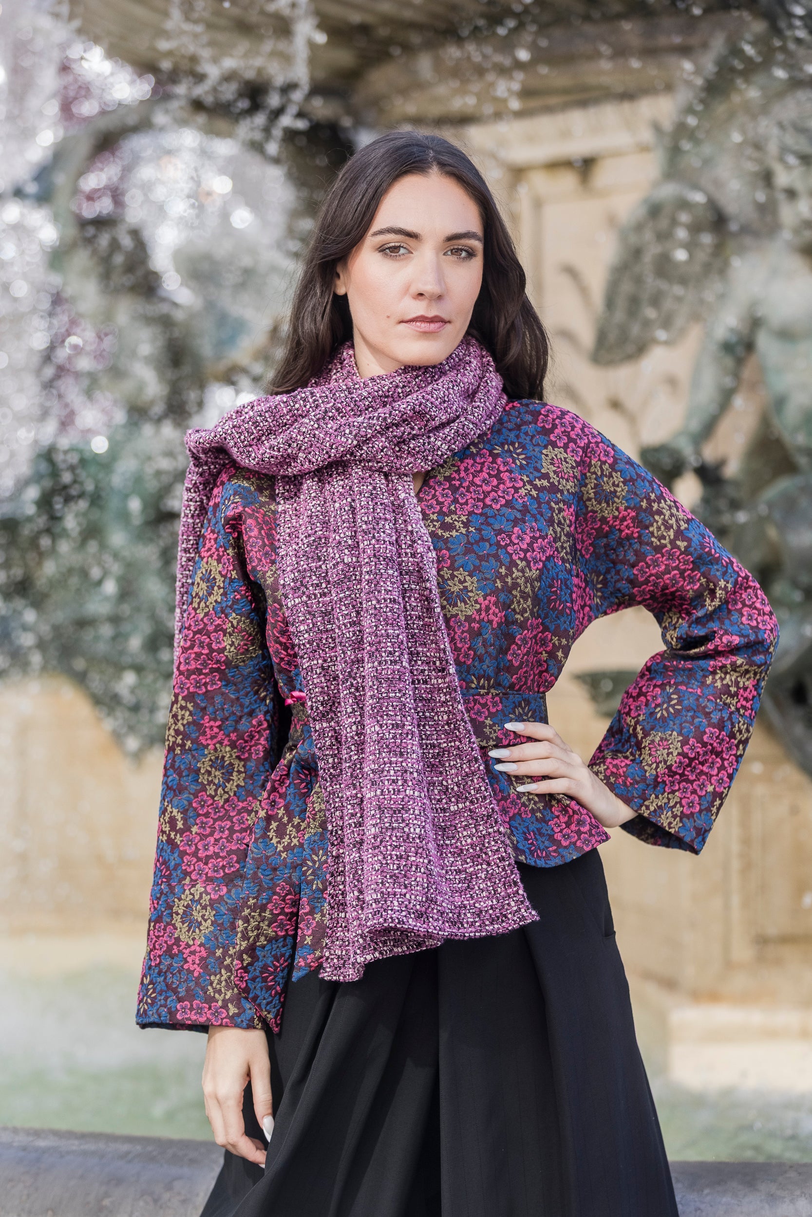 Kimono HANABI bleu - CATHERINE VALENTIN