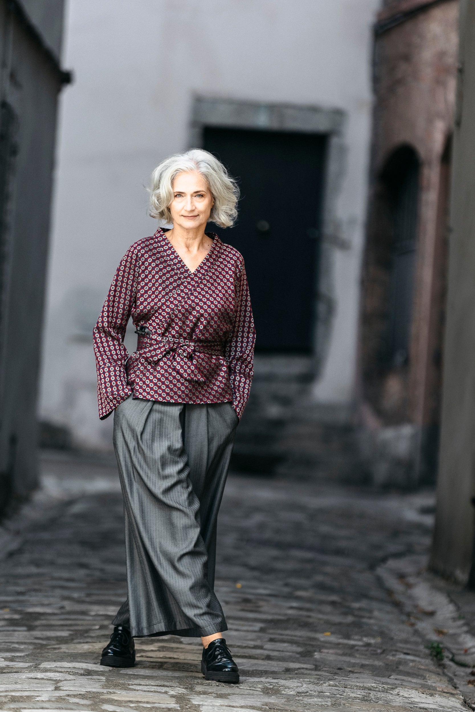 Kimono HINTO bordeaux - CATHERINE VALENTIN