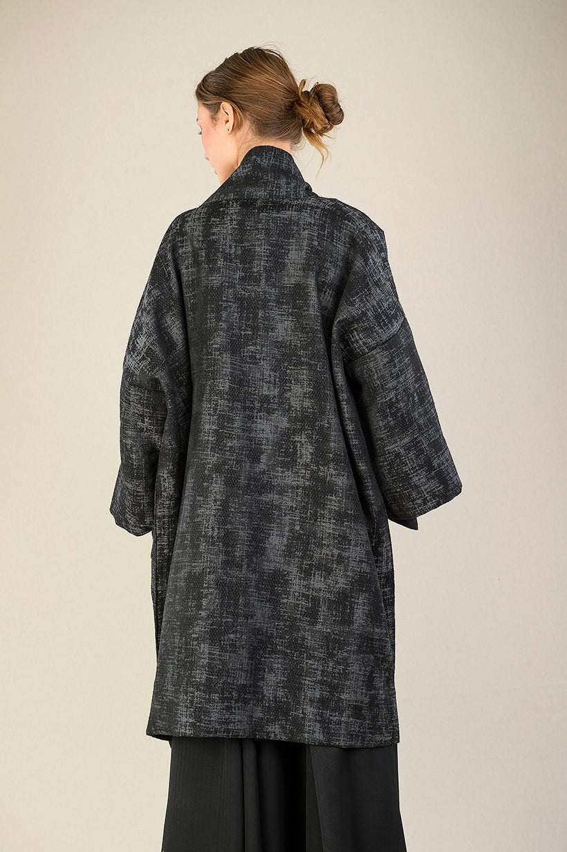 Kimono homme SHOGUN noir réversible - CATHERINE VALENTIN