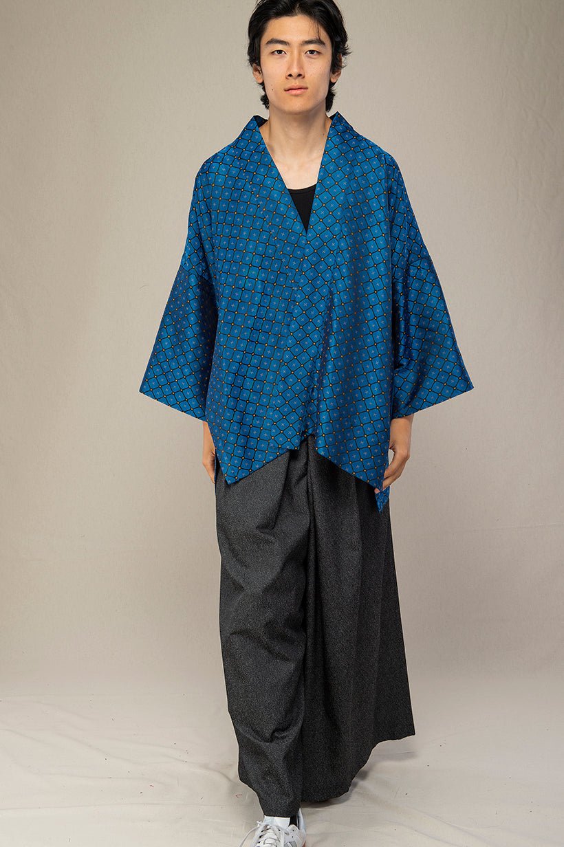 Kimono HOSEKI bleu réversible - CATHERINE VALENTIN