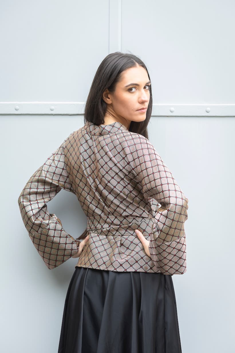 Kimono HOSHI beige/blanc cassé - CATHERINE VALENTIN