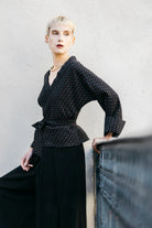 Kimono KAGOME bleu/rouge - CATHERINE VALENTIN