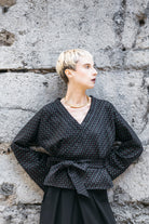 Kimono KAGOME bleu/rouge - CATHERINE VALENTIN