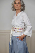 Kimono NODO blanc plusieurs OBI - CATHERINE VALENTIN