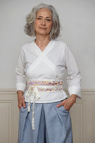 Kimono NODO blanc plusieurs OBI - CATHERINE VALENTIN