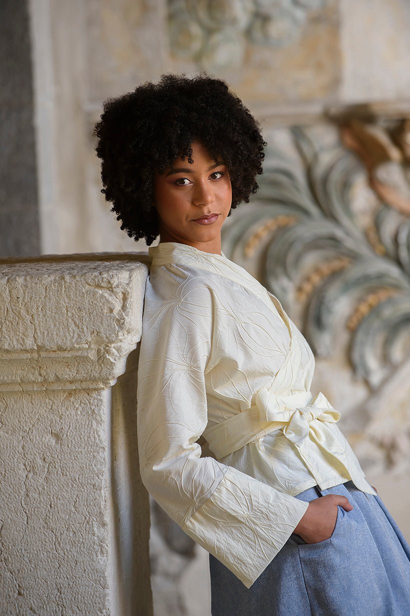 Kimono NODO fleurs - CATHERINE VALENTIN