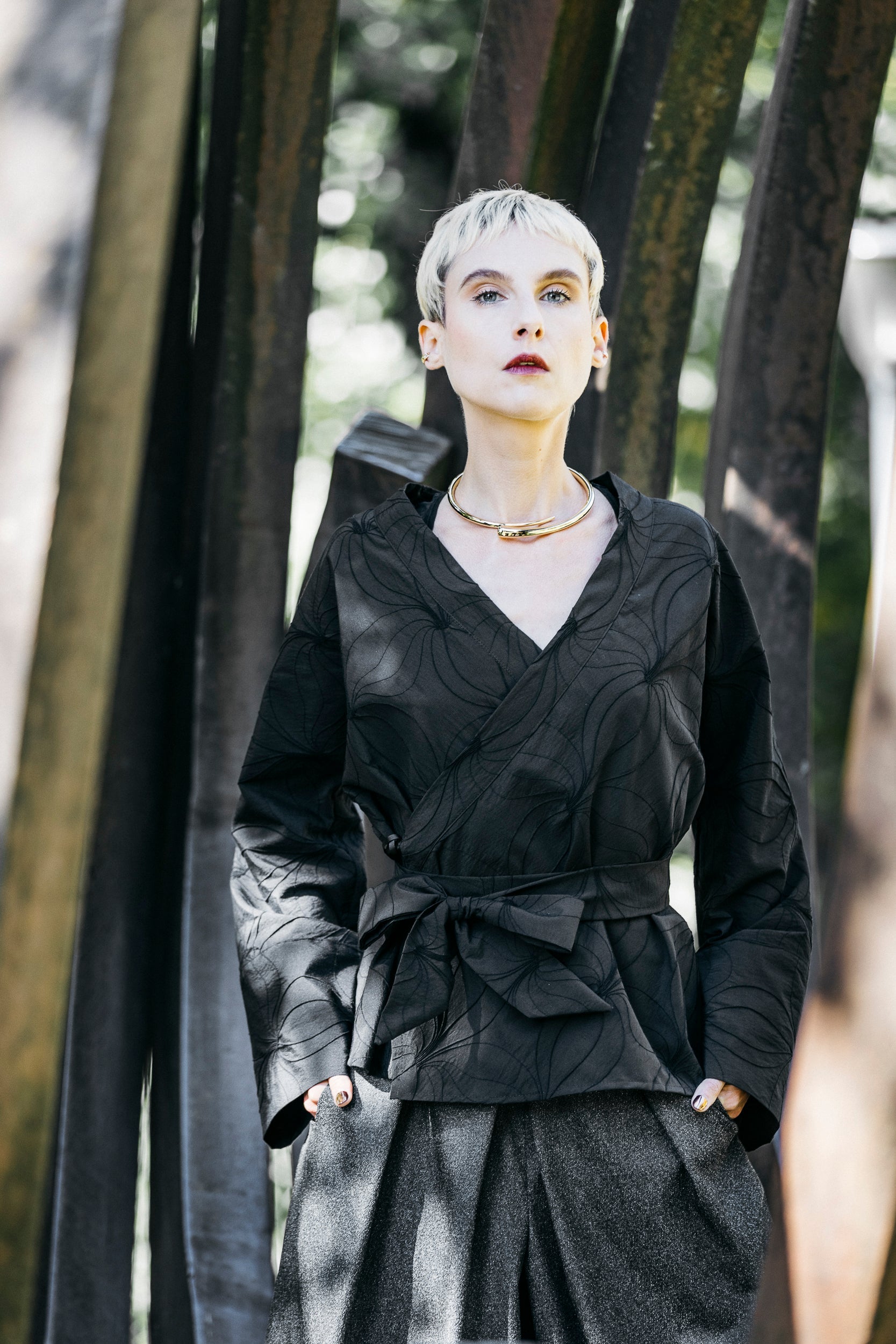 Kimono NODO noir - CATHERINE VALENTIN