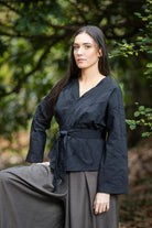 Kimono NODO noir - CATHERINE VALENTIN