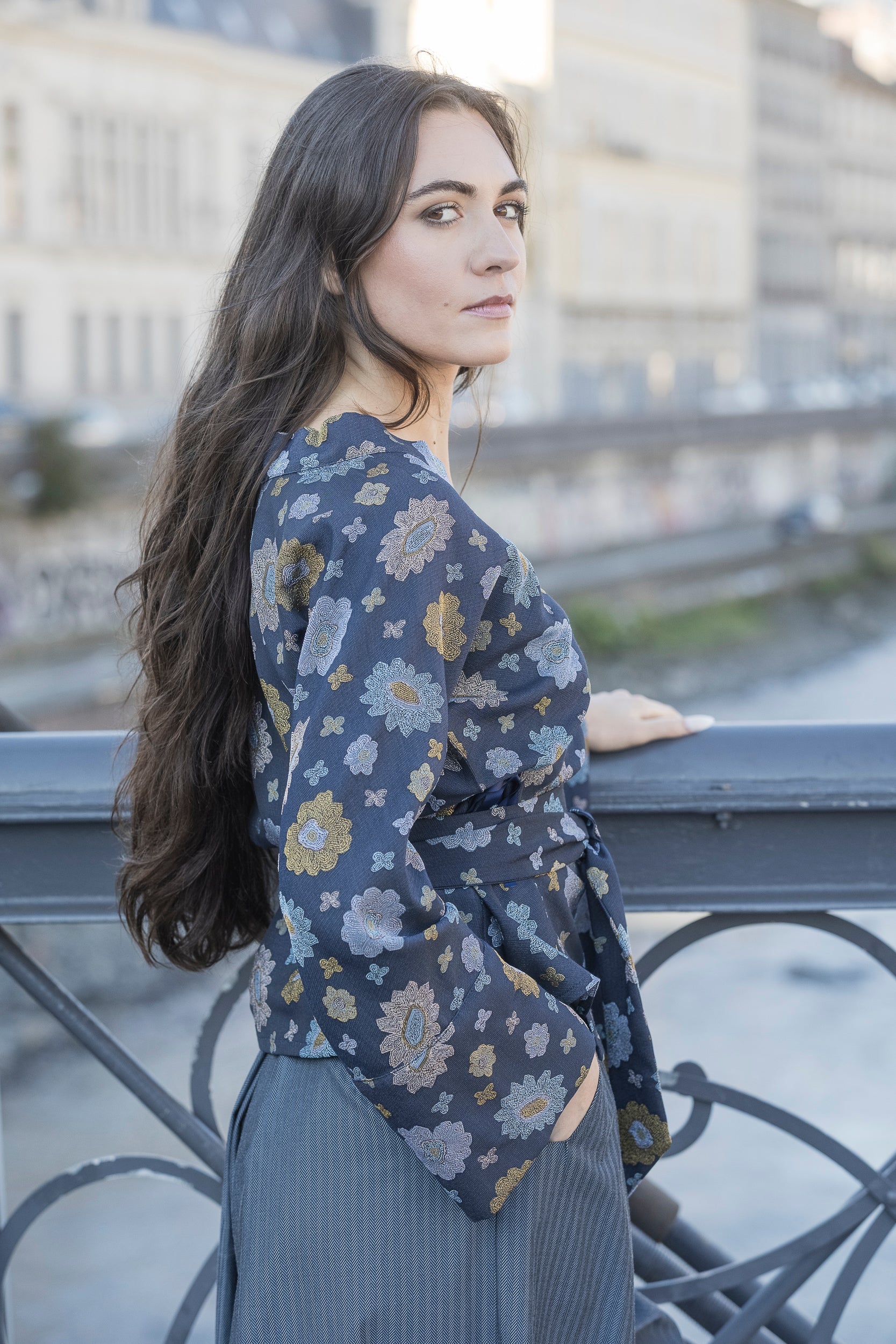 Kimono OKU bleu - CATHERINE VALENTIN