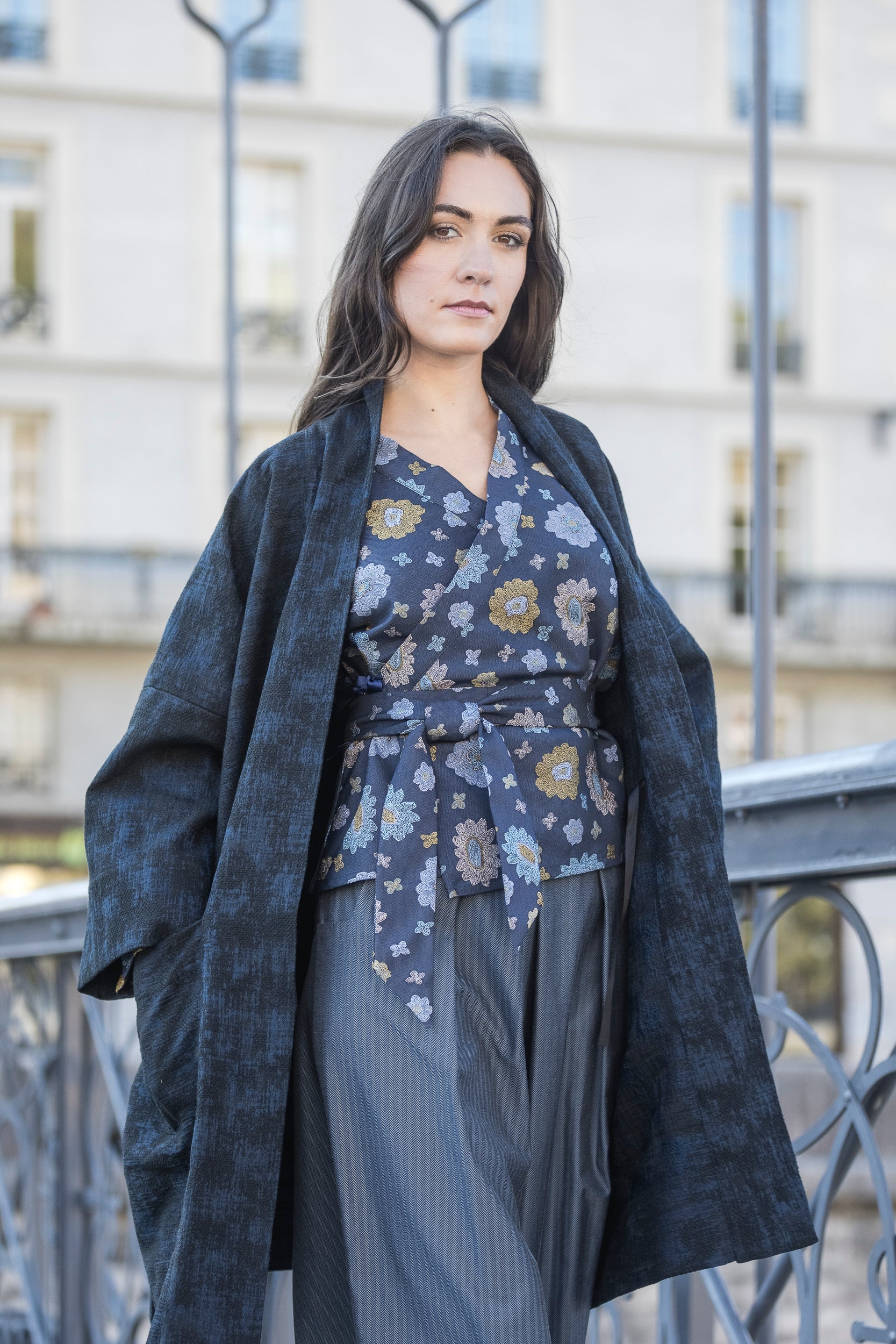 Kimono OKU bleu - CATHERINE VALENTIN