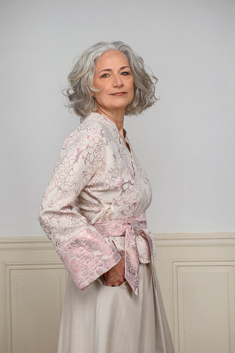 Kimono SAKURA rose - CATHERINE VALENTIN