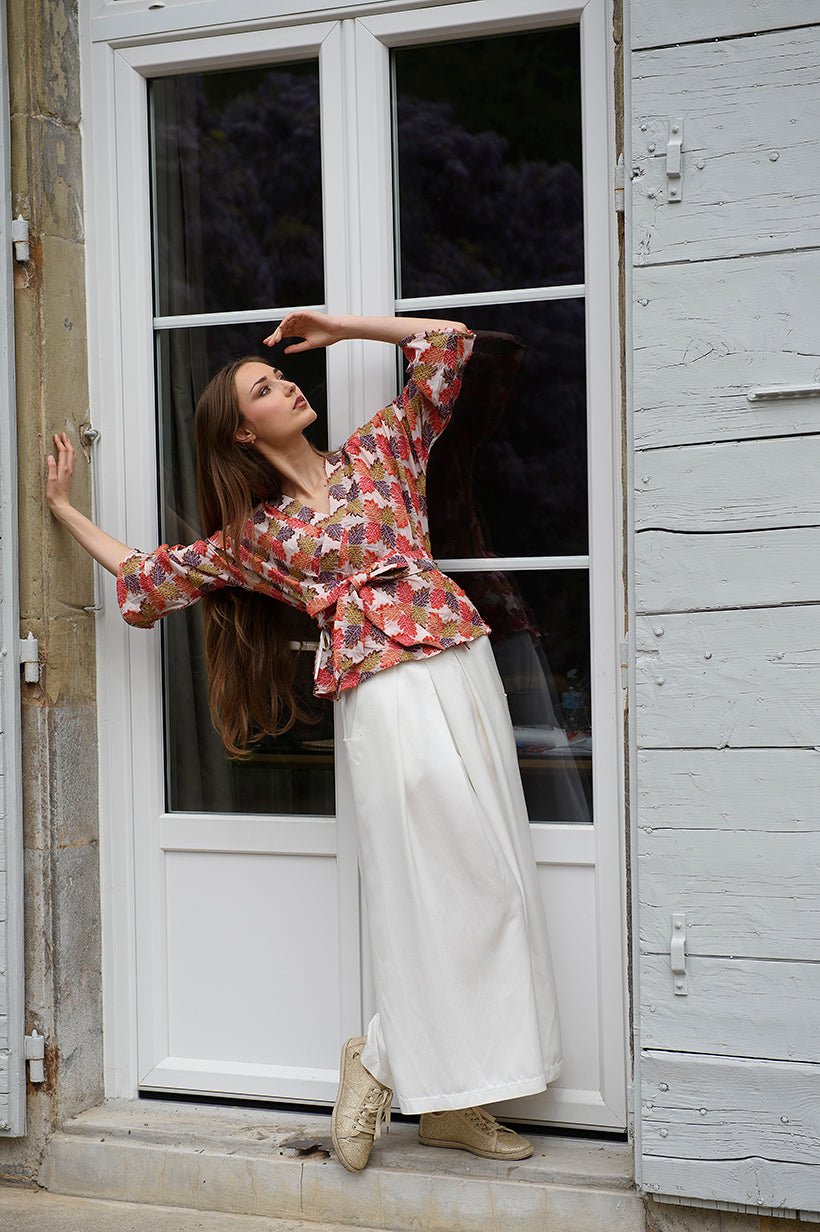 Kimono STUPA orange - CATHERINE VALENTIN
