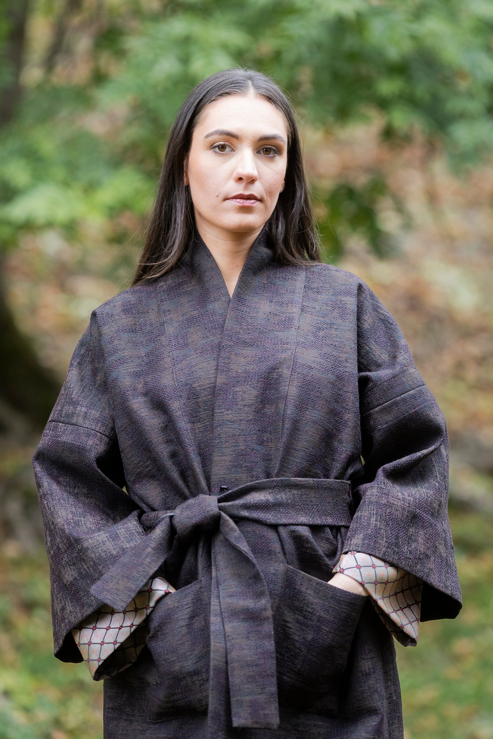 Manteau Kimono AKI marron - CATHERINE VALENTIN