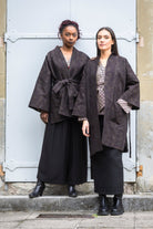Manteau Kimono AKI marron - CATHERINE VALENTIN