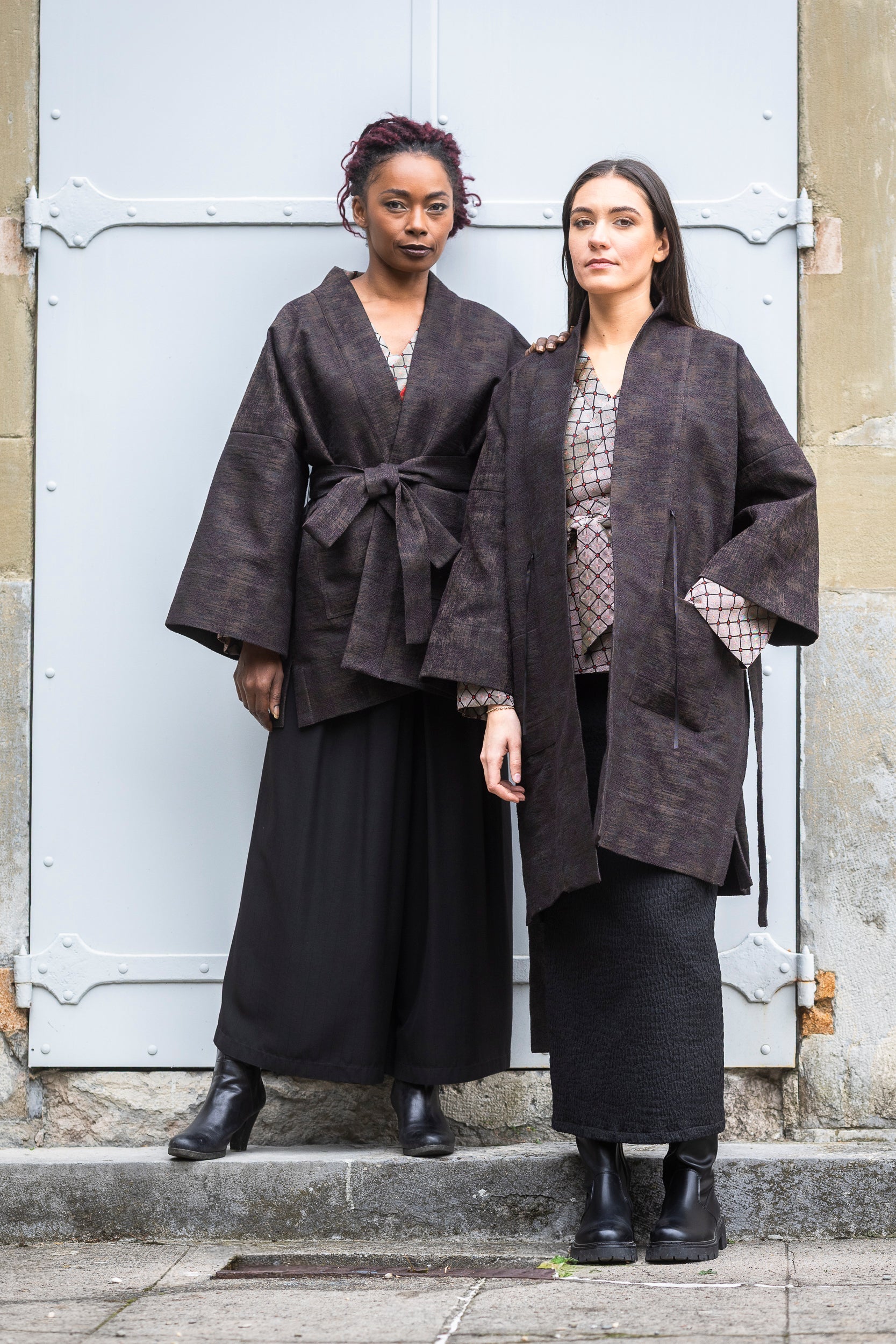 Manteau Kimono AKI marron - CATHERINE VALENTIN